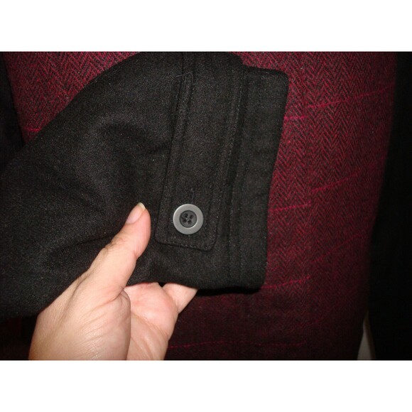 New NWT Prana Warm Red Black Insulated Womens M Jacket Coat Zip Long Convertible - Picture 8 of 12